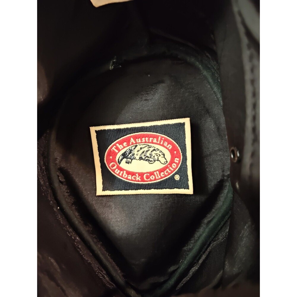 The Australian Outback Collection Oilcloth Hat Unisex Large Black Made In USA - Picture 7 of 9
